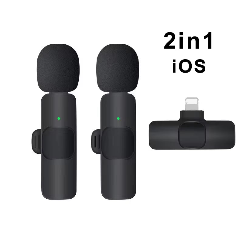 Portable Wireless Lavalier Microphone for Live Streaming/Youtube/Tiktok/Facebook Live Noise Reduction Mic for Iphone/Android