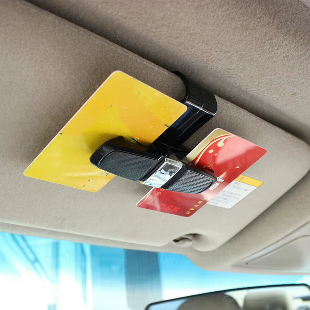 Universal Car Auto Sun Visor Glasses Box Sunglasses Clip Card Ticket Holder Stand Fastener Pen Case Eyeglasses Car Accessories