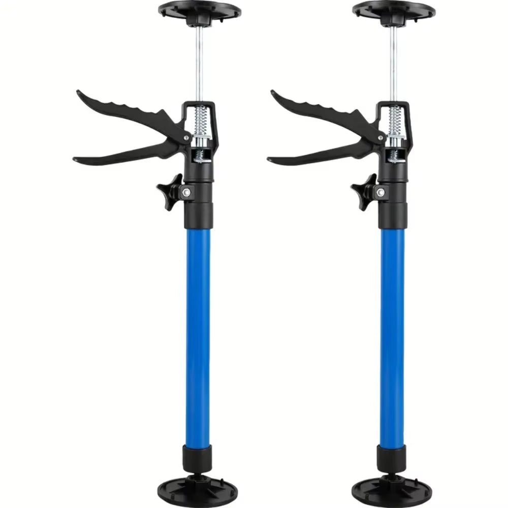 2Pcs Labor-Saving Telescopic Steel Support Rod Cabinet Jack Drywall Construction Tool Extensible Non-Slip Hand Lifting Jack Tool