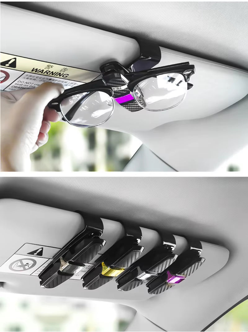Universal Car Auto Sun Visor Glasses Box Sunglasses Clip Card Ticket Holder Stand Fastener Pen Case Eyeglasses Car Accessories