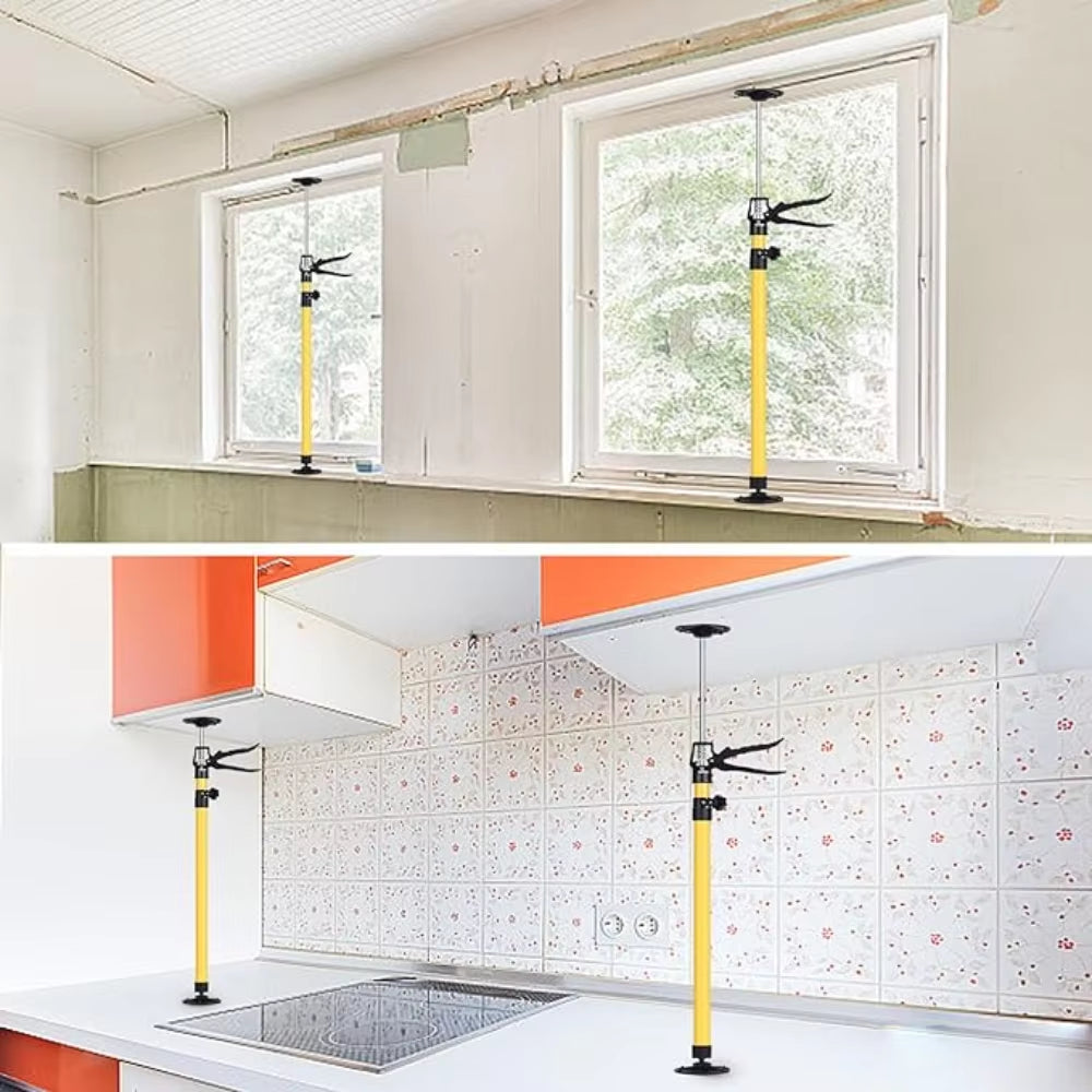 2Pcs Labor-Saving Telescopic Steel Support Rod Cabinet Jack Drywall Construction Tool Extensible Non-Slip Hand Lifting Jack Tool