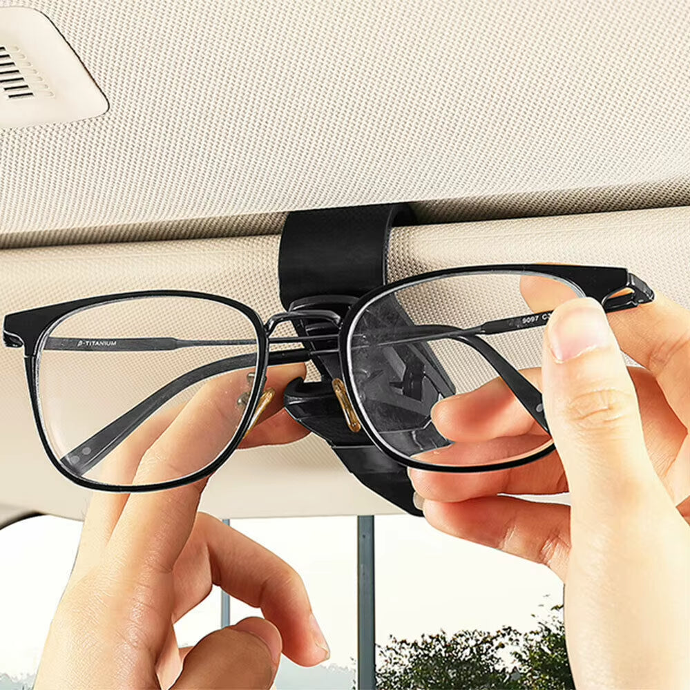 Universal Car Auto Sun Visor Glasses Box Sunglasses Clip Card Ticket Holder Stand Fastener Pen Case Eyeglasses Car Accessories