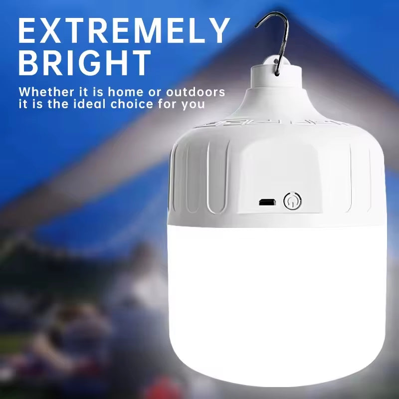 LED Lamp Bulbs Outdoor USB Rechargeable High Brightness Emergency Light Hook up Camping Fishing Portable Lantern Night Lights