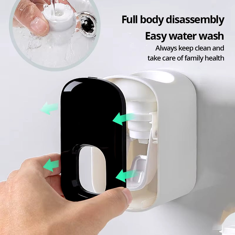 1Pc Waterproof Toothpaste Squeezer Automatic Toothpaste Dispenser Wall Mount Bathroom Bathroom Accessories Toothbrush Holder
