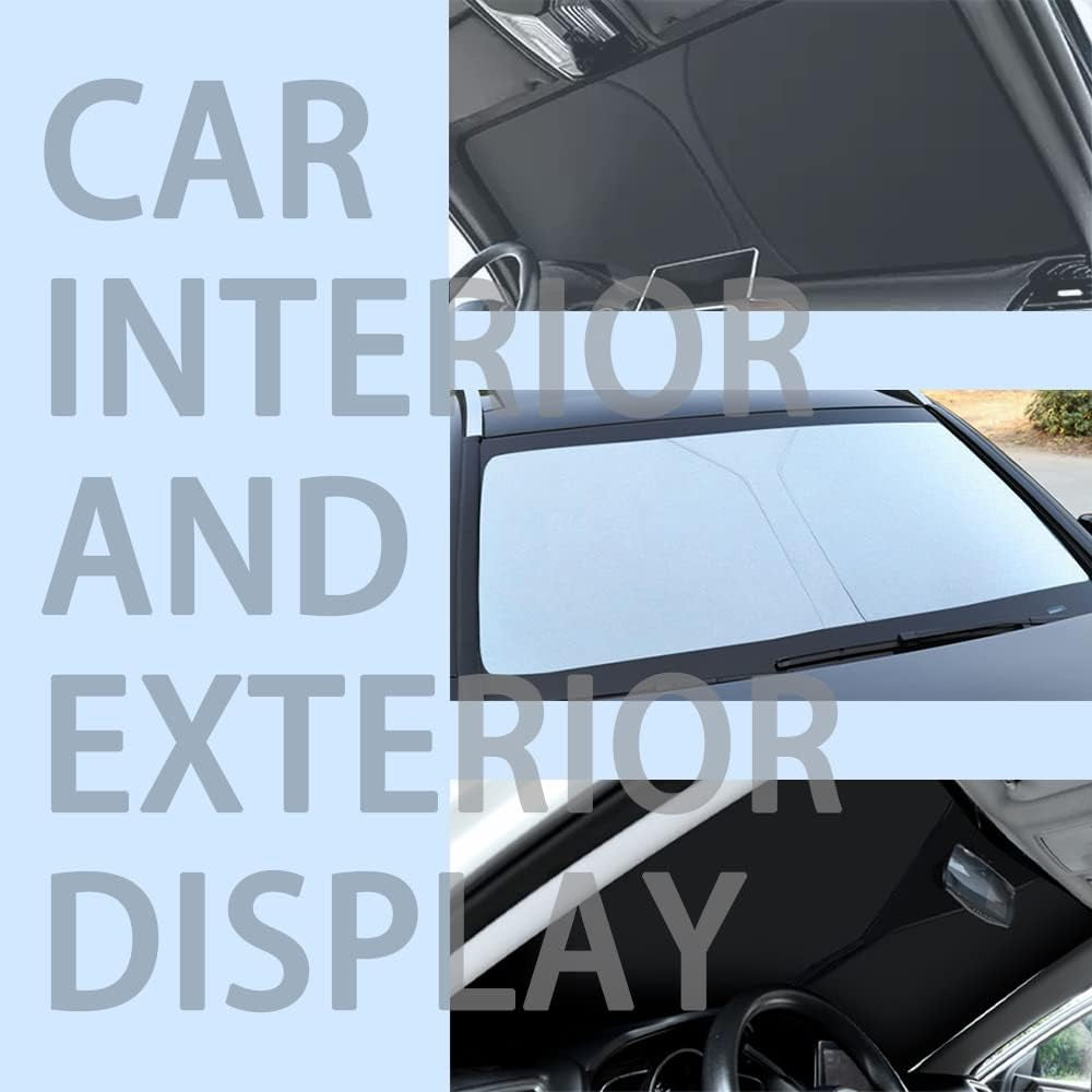 Parasol Coche Delantero Espesado Y Viene Con Bolsa De Almacenamiento,Proteger Accesorios Coche Interior,Parasol Plegable Para Sol Coche,Apto Para Coches,Camiones,Suvs (Xl:150X80Cm)