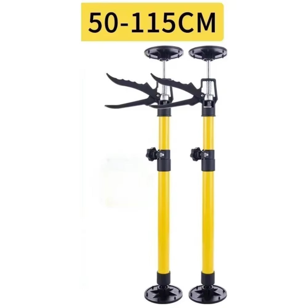 2Pcs Labor-Saving Telescopic Steel Support Rod Cabinet Jack Drywall Construction Tool Extensible Non-Slip Hand Lifting Jack Tool