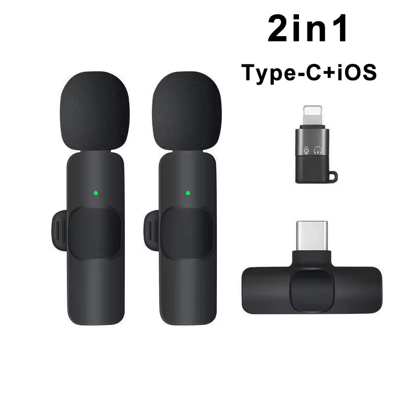 Portable Wireless Lavalier Microphone for Live Streaming/Youtube/Tiktok/Facebook Live Noise Reduction Mic for Iphone/Android