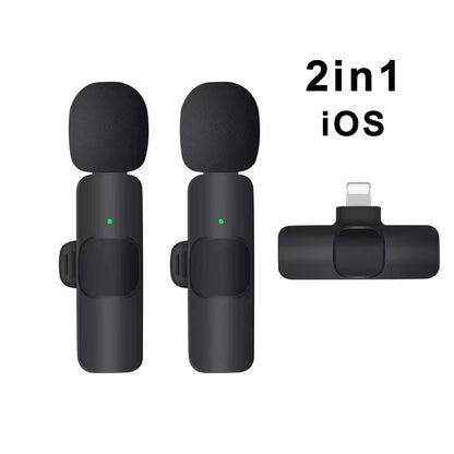Portable Wireless Lavalier Microphone for Live Streaming/Youtube/Tiktok/Facebook Live Noise Reduction Mic for Iphone/Android