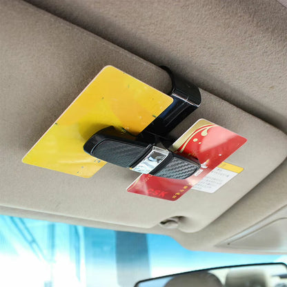 Universal Car Auto Sun Visor Glasses Box Sunglasses Clip Card Ticket Holder Stand Fastener Pen Case Eyeglasses Car Accessories