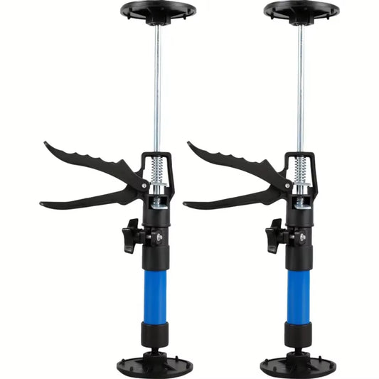2Pcs Labor-Saving Telescopic Steel Support Rod Cabinet Jack Drywall Construction Tool Extensible Non-Slip Hand Lifting Jack Tool