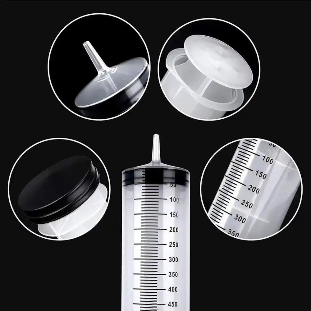 100/300/550Ml Large Capacity Syringes Oil Pump with 1M Hose Pet Feeding Measuring Pump Hydroponics Nutrient Big Syringe