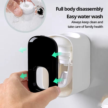 1Pc Waterproof Toothpaste Squeezer Automatic Toothpaste Dispenser Wall Mount Bathroom Bathroom Accessories Toothbrush Holder