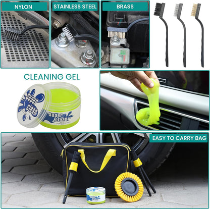 Belle Vous Kit De Limpieza De Coches - Set Detailing Para Lavar Autos Interior Y Exterior De 20 Piezas - Pack De Productos Y Accesorios De Limpieza Para Limpiar Coche O Moto