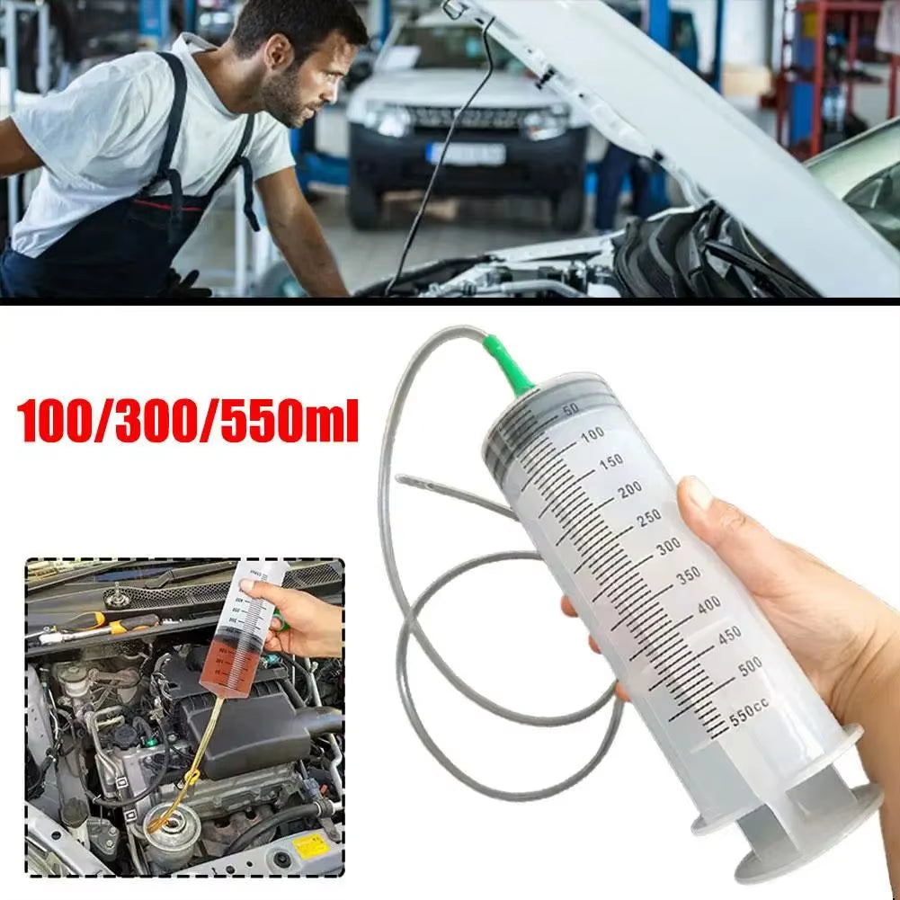 100/300/550Ml Large Capacity Syringes Oil Pump with 1M Hose Pet Feeding Measuring Pump Hydroponics Nutrient Big Syringe